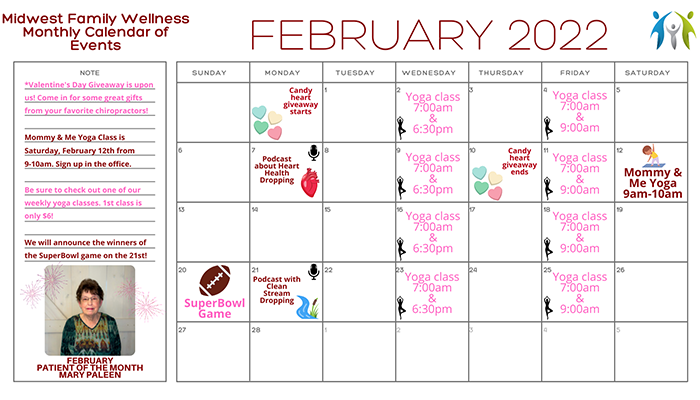 Chiropractic Dardenne Prairie MO February Calendar of Events